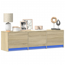 vidaXL sonoma tölgy színű szerelt fa LED-es TV-szekrény 140x34x40 cm bútor