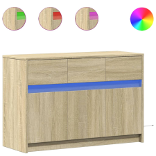 vidaXL sonoma tölgy színű szerelt fa LED-es TV-szekrény 91x34x61 cm (852182) bútor