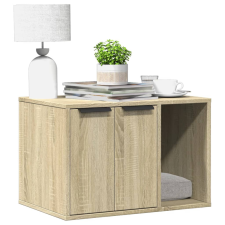 vidaXL sonoma tölgy színű szerelt fa macskaalomdoboz 60 x 40 x 40 cm macskafelszerelés