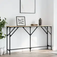 vidaXL sonoma-tölgy színű szerelt fa tálalóasztal 140 x 23 x 75 cm bútor