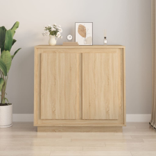 vidaXL sonoma tölgy színű szerelt fa tálalóasztal 80 x 34 x 75 cm bútor