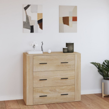 vidaXL Sonoma tölgy színű szerelt fa tálalóasztal 80x33x70 cm bútor