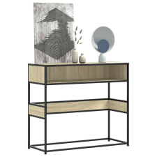 vidaXL sonoma tölgy színű szerelt fa tálalóasztal 90x35x80 cm bútor