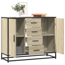 vidaXL sonoma tölgy színű szerelt fa tálalóasztal 92 x 35 x 76 cm bútor