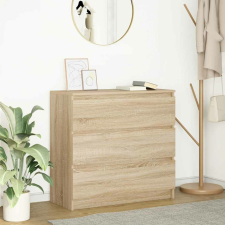 vidaXL sonoma tölgy színű szerelt fa tálalószekrény 80x35x76 cm bútor