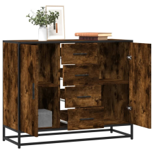 vidaXL sonoma tölgy színű szerelt fa tálalószekrény 92 x 35 x 76 cm bútor