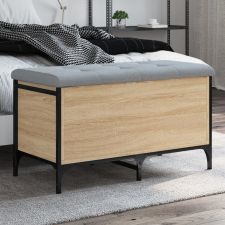 vidaXL sonoma tölgy színű szerelt fa tárolópad 82 x 42 x 45 cm bútor