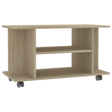 vidaXL sonoma tölgy színű szerelt fa TV-szekrény görgőkkel 80x40x45 cm bútor