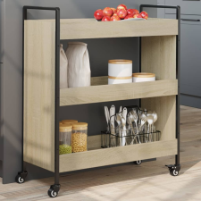 vidaXL sonoma tölgy színű szerelt fa zsúrkocsi 70 x 30 x 82 cm bútor
