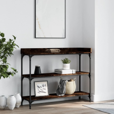 vidaXL sonoma tölgy színű tálalóasztal polcokkal 100 x 30 x 80 cm (837809) bútor
