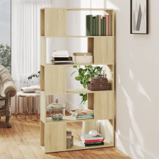 vidaXL sonoma-tölgy színű térelválasztó könyvszekrény 80 x 24 x 155 cm bútor
