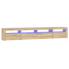 vidaXL sonoma tölgy színű TV-szekrény LED-lámpákkal 240x35x40 cm (3152724) bútor