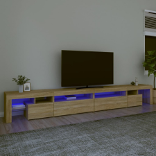 vidaXL Sonoma-tölgy színű TV-szekrény LED-lámpákkal 290x36,5x40 cm bútor