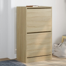 vidaXL sonoma tölgyszínű cipőszekrény 2 kihajtható fiókkal 60x42x108cm bútor