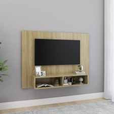 vidaXL sonoma-tölgyszínű fali forgácslap TV-szekrény 120x23,5x90 cm bútor
