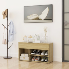 vidaXL sonoma-tölgyszínű forgácslap cipőtároló pad 80 x 30 x 45 cm bútor