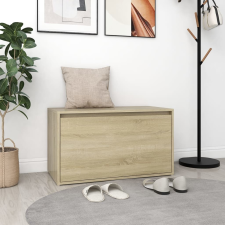 vidaXL sonoma-tölgyszínű forgácslap előszoba pad 80 x 40 x 45 cm bútor