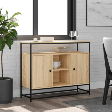 vidaXL sonoma-tölgyszínű műfa tálalószekrény 100 x 35 x 80 cm bútor