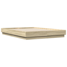 vidaXL sonoma tölgyszínű szerelt fa ágykeret 120 x 200 cm (3209865) ágy és ágykellék