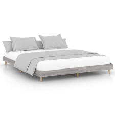 vidaXL sonoma tölgyszínű szerelt fa ágykeret 120 x 200 cm (832051) ágy és ágykellék