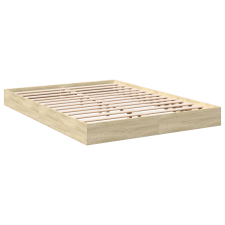 vidaXL sonoma tölgyszínű szerelt fa ágykeret 120 x 200 cm (842030) ágy és ágykellék