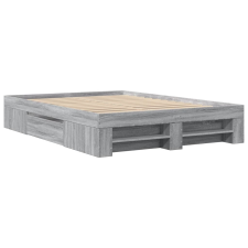 vidaXL sonoma tölgyszínű szerelt fa ágykeret 135 x 190 cm (3295511) ágy és ágykellék