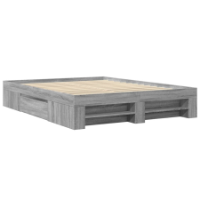 vidaXL sonoma tölgyszínű szerelt fa ágykeret 160 x 200 cm (3295462) ágy és ágykellék