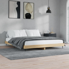 vidaXL sonoma tölgyszínű szerelt fa ágykeret 180 x 200 cm ágy és ágykellék