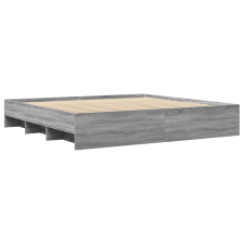 vidaXL sonoma tölgyszínű szerelt fa ágykeret 200 x 200 cm (3295630) ágy és ágykellék