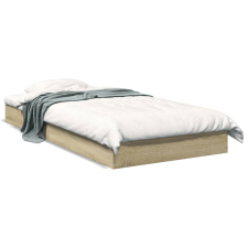 vidaXL sonoma tölgyszínű szerelt fa ágykeret 75 x 190 cm ágy és ágykellék
