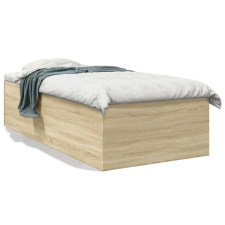 vidaXL sonoma tölgyszínű szerelt fa ágykeret 90 x 190 cm ágy és ágykellék