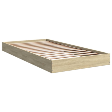 vidaXL sonoma tölgyszínű szerelt fa ágykeret 90 x 190 cm (842072) ágy és ágykellék
