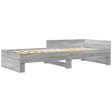 vidaXL sonoma tölgyszínű szerelt fa ágykeret 90 x 200 cm (849584) ágy és ágykellék