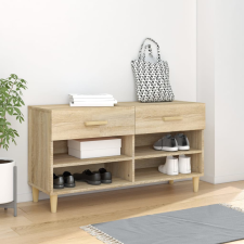 vidaXL sonoma-tölgyszínű szerelt fa cipőszekrény 102x35x55 cm bútor