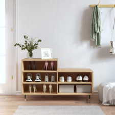 vidaXL sonoma-tölgyszínű szerelt fa cipőszekrény 102x36x60 cm bútor