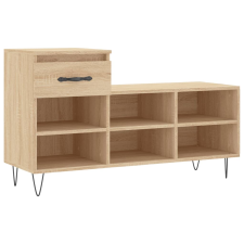 vidaXL sonoma-tölgyszínű szerelt fa cipőszekrény 102x36x60 cm (831367) bútor