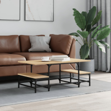 vidaXL sonoma-tölgyszínű szerelt fa dohányzóasztal 100 x 50,5 x 40 cm bútor
