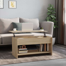 vidaXL sonoma-tölgyszínű szerelt fa dohányzóasztal 102x50x52,5 cm bútor