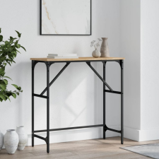 vidaXL sonoma-tölgyszínű szerelt fa dohányzóasztal 75x32x75 cm bútor