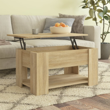 vidaXL sonoma-tölgyszínű szerelt fa dohányzóasztal 79x49x41 cm bútor