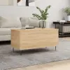 vidaXL Sonoma-tölgyszínű szerelt fa dohányzóasztal 90x44,5x45 cm
