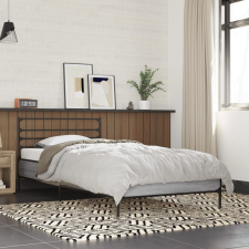 vidaXL sonoma tölgyszínű szerelt fa és fém ágykeret 90 x 190 cm ágy és ágykellék