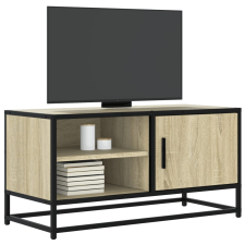 vidaXL sonoma tölgyszínű szerelt fa és fém TV-szekrény 80x34,5x40 cm bútor