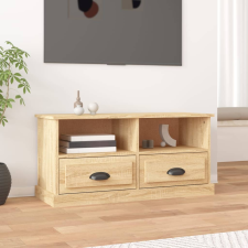 vidaXL sonoma-tölgyszínű szerelt fa fali TV-szekrény 93x35,5x45 cm bútor