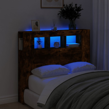 vidaXL sonoma-tölgyszínű szerelt fa LED-es fejtámla 120x18,5x103,5 cm ágy és ágykellék