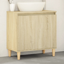 vidaXL sonoma-tölgyszínű szerelt fa mosdószekrény 58x33x60 cm fürdőszoba bútor