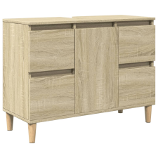 vidaXL sonoma-tölgyszínű szerelt fa mosdószekrény 80 x 33 x 60 cm (849665) fürdőszoba bútor