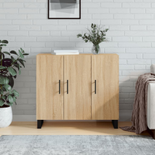vidaXL sonoma-tölgyszínű szerelt fa tálalószekrény 90 x 34 x 80 cm bútor