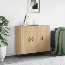 vidaXL sonoma-tölgyszínű szerelt fa tálalószekrény 90 x 34 x 80 cm bútor