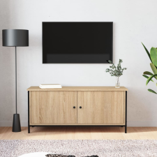 vidaXL sonoma tölgyszínű szerelt fa TV-szekrény ajtókkal 102x35x45 cm bútor